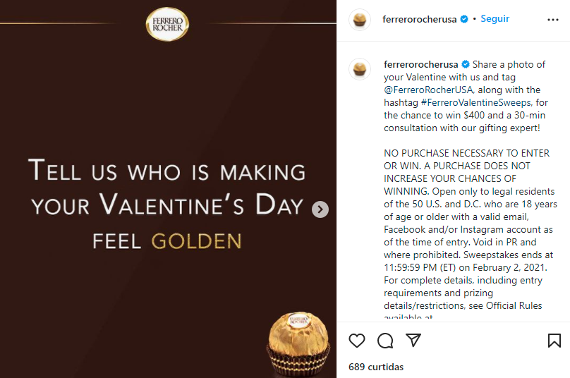 Datas comemorativas Ferrero Rocher