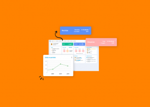 Dashboard do Operand mostrando receitas, despesas e saldo mensal.