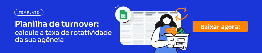Banner divulgando a planilha de turnover com donwload grátis, material complementar ao artigo sobre retenção de talentos.