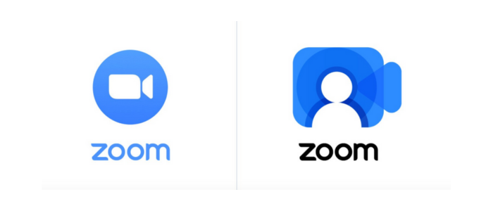 Rebranding de marcas famosas com destaque para a evolução do logotipo da empresa Zoom.